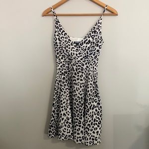 Fit and flare leopard dress